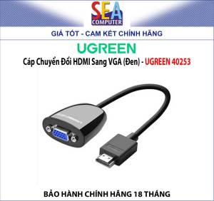 Cáp Chuyển Đổi HDMI Sang VGA (Đen) - UGREEN 40253