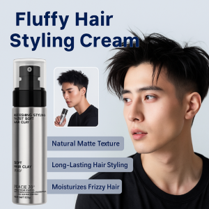 Fluffy Hair Styling Cream Moisturising Smoothing Strong Hold Styling Custard Refreshing No Sticky Enhances The Elasticity And Shin Of Hair