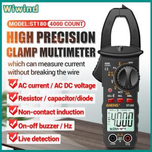 ST180 4000 นับแคลมป์มิเตอร์กระแสดิจิตอล AC Ohm NCV เครื่องทดสอบมัลติมิเตอร์