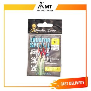 PIRATEZ STRIKE EQUATOR SPECIAL EB01 FLASH TINSEL ASSIST HOOK TWIN BLADE
