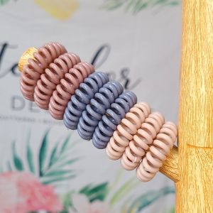 9 miếng dây buộc tóc cho cà vạt nữ tóc đuôi ngựa ropetransparent xoắn ốc dây buộc tóc scrunchie dây thun cô gái Phụ kiện tóc