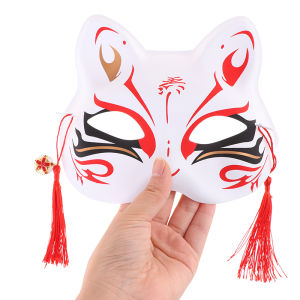 [Mariannes] 1 chiếc mặt nạ hình cáo hoạt hình Mặt nạ nửa mặt cho mèo đạo cụ hóa trang tiệc lễ hội hóa trang