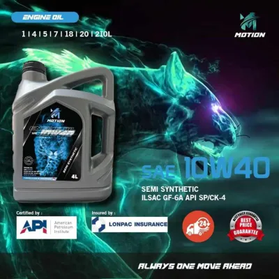 MOTION 10w40 4L API SP SEMI Synthetic Engine Oil Car Lubricant Toyota Nissan Honda Mitsubishi