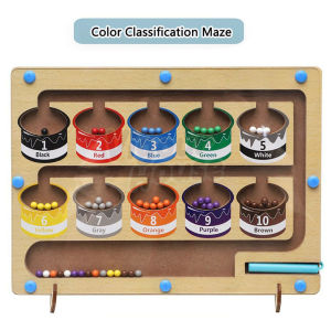 Vigour House Magnetic Educational Number Maze Puzzle Game for Toddlers - Colorful Learning Toy for Kids 3-5 Years Learning Counting Magnetic Toys Wooden Montessori Toys