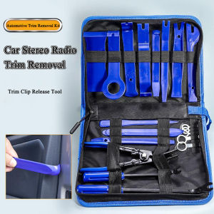 FFEEKK 19 ชิ้นแถบตกแต่งรถลิ่มชุดประตูแผงเครื่องมือกำจัดถอดชุด เครื่องมือช่าง