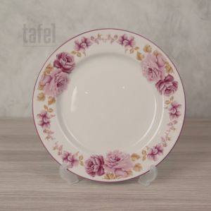 Piring Keramik Ceper RIM Pink Rossie 27cm KPB isi 1