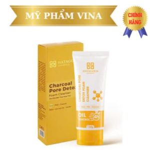 SỮA RỬA MẶT HATAGOLD THẢI ĐỘC THAN HOẠT TÍNH - CHARCOAL PORE DETOX FOAM CLEANSER - OIL CONTROL 4H - KL:120G