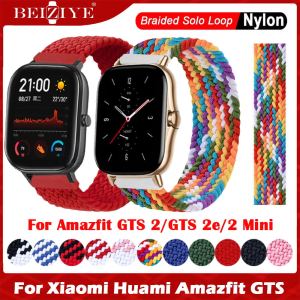Braided Solo Loop For Huami Amazfit GTS Strap FABRIC Nylon Elastic belt bracelet for amazfit GTS 2/GTS 2E/GTS 2 Mini Smart Watch Band