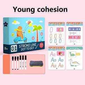 Reusable 64 Pages Magic Work Book Untuk Anak Anak Buku Belajar Menulis Magic Practice Copybook Edukasi