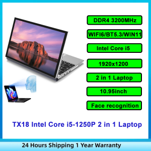 TX18 Intel Core i5-1235U/1240P 10.95inch 3000mAh tablet Laptop 2-in-1 DDR4 3200MHz 1920x1200 Support PD fast charging  Face recognition Dual Type-C ports Windows