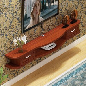 TV Cabinet Wall-Mounted New Simple Modern TV Cabinet Living Room Small Simple European-Style Wall-Mounted TV Wall