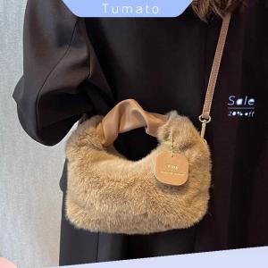 Tumato Phụ Nữ Sang Trọng Túi Xách Ruched Xử Lý Phụ Nữ Nhỏ Vai Túi Crossbody Giản Dị Tote Nửa Trăng Hobos Túi Mùa Đông