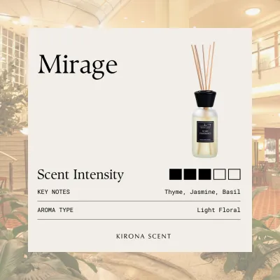 [KIRONA SCENT] Spa White Reed Diffuser 110ml | Aromatherapy Home & Office Fragrances Decor Gifts | Luxurious Hotel Mall & Perfume Scents