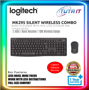 Logitech MK295 Silent Wireless Keyboard & Mouse Combo (920-009782)