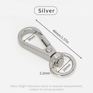 Dorcaszly 10pcs Metal Round Lobster Hook Clasp Dog Keychain Bag Strap Hardware Accessories