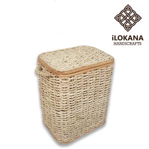 Ilokana Handicrafts Native Rattan Laundry Basket Hamper with Lock