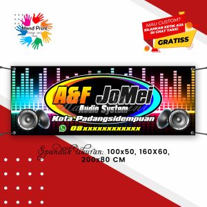 Cetak Spanduk Banner Audio System Sound Event Spanduk Custom 200x80