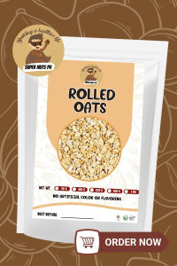 SuperNuts PH Premium Rolled Oats | Whole Grain High Fiber Oatmeal | Perfect for Overnight Oats Baking & Healthy Breakfast | 100g 250g 500g 1kg