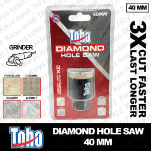 Diamond Hole Saw Grinder TOHO Set / Satuan Pembolong Granite Marble Slab 6 8 10 25 30 35 40 68 mm Mata Lubang Granit Marmer Keramik Gerinda
