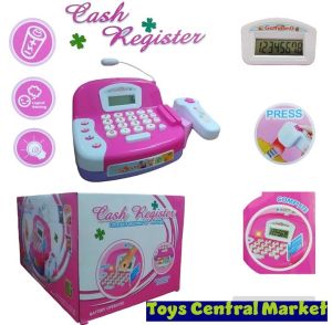 Cash register mainan mesin kasir anak kalkulator mainan edu dengan mic
