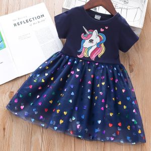 HD Unicorn Baby Skirt Dress Cartoon Character Cotton Material