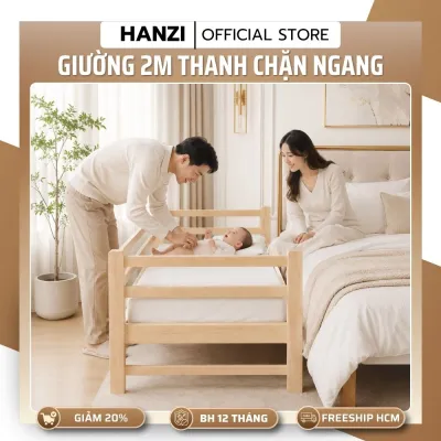 Giường Ghép 2M Cho Bé Thiết Kế Thanh Ngang Chắc Chắn Chống Ngã Hiệu Quả Dễ Lắp Đặt Tiện Lợi