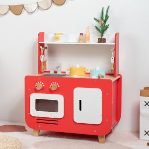 Wooden Kitchen Playset Full Big Cooking Set Kids Pretend Play Cooking Toy Mainan Dapur Fashion Kitchen Play Set