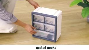 Modular Desktop Wall Mounted Multipurpose Hardware Tools Parts Medicine Storage with Drawers or Door