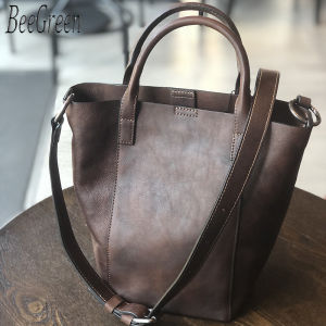 BeeGreen Women Genuine Leather Shoulder Bag High Quality Soft Handbag Daily Elegant Commuter Bag with Detachable inner bag