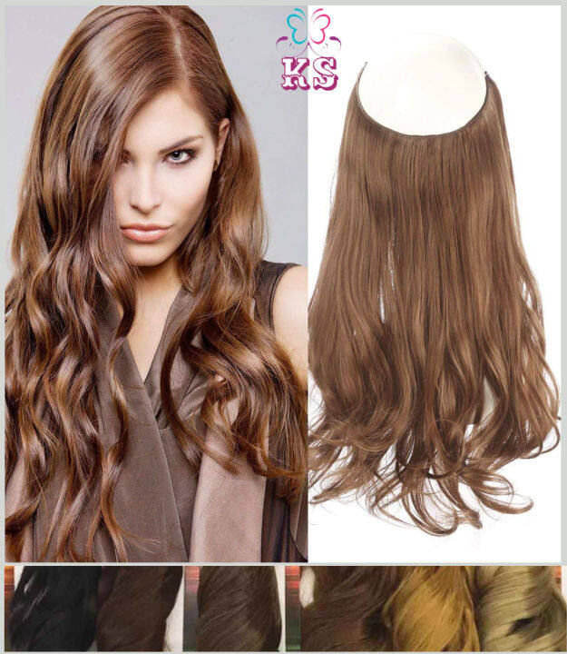 Korean Style Curly Hair Wig Synthetic Hair Extensions Hairpieces