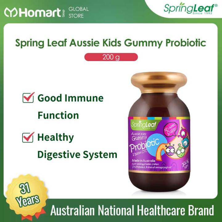 SpringLeaf Aussie Kids Gummy Probiotic 200g - Provide Good Bacteria for ...