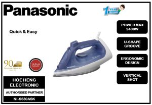 PANASONIC Steam Iron with Powerful Steam for Quick & Easy Ironing NI-S530ASK
