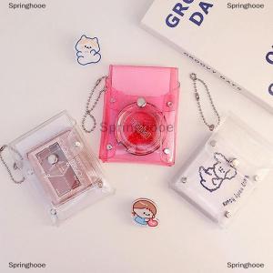 [COD] Springhooe Mini make-up bag cute sequined transparent lipstick bag pink key chain make-up bag case