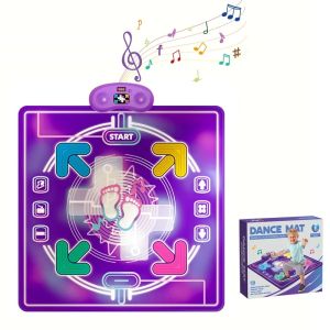 90x90cm Kids Electronic Dance Mat Dancing Blanket with Light&Bluetooth Kids Floor Music Blanket Educational Toys Xmas Gifts