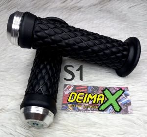 JRP THAI HANDLE GRIP SET WITH GOLD / WHITE GOLD BAR-END STICKER AND KEYCHAIN / JRP HIGH QUALITY GRIP AND BAREND