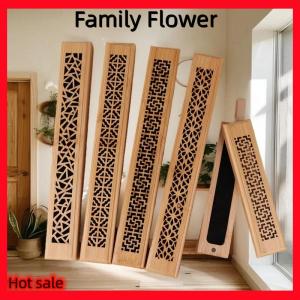 Family Flower Flash Sale กระถางธูปไม้แบบจีนโบราณทำด้วยมือ1ชิ้นที่เก็บธูปบ้านสำนักงานที่ทำจากไม้