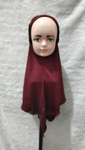 SYIRIA PRISKET MELATI - BERGO PLISKET ANAK JERSEY BALON - HIJAB ANAK
