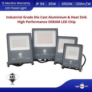 SIRIM IP66 10W/50W Industrial Grade Outdoor Flood Light Wall Flush Spotlight Super Bright Garden Facade Lighting Commercial Use Lampu Luar Rumah