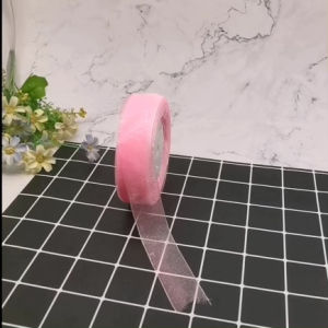 ริบบิ้นผ้าโปร่ง ริบบิ้นผ้าแก้ว ริบบิ้นผ้า กว้าง 2.5 ซม ยาว 45 เมตร