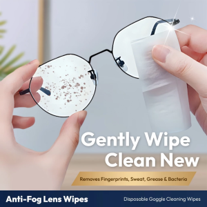 100pcs Glasses Anti-Fog Wet Wipes Lens Camera Screen Cleaning Wipes for Clear and Clean Surfaces