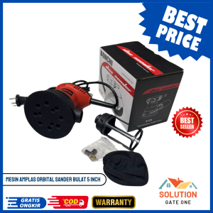 MESIN AMPLAS ORBITAL SANDER BULAT 5 INCH MERK BONCHI 8125 - MESIN AMPLAS KAYU BULAT DIAMETER 125 MM