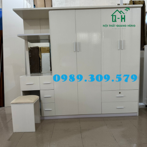 TỦ NHỰA ĐÀI LOAN KÈM BÀN TRANG ĐIỂM MÀU TRẮNG + TẶNG GHẾ CAO CẤP HCM