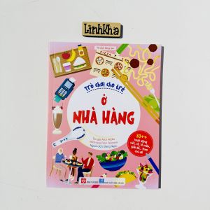 Sách Trò chơi cho trẻ - Ở nhà hàng - viết vẽ tô màu giải đố cho bé 6 - 12 tuổi - Đinh Tị