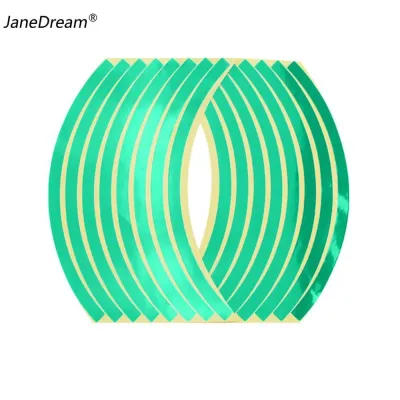 JaneDream 16Pcs 10inch Universal Motorcycle Wheel Rim Reflective Stickers Moto Bicycle Decal