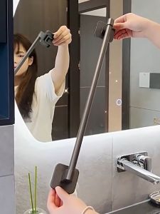 AOR Rak Rumah Rapi Ringan Reka Ruang Rapi Rias Ruang Mandi Modern Bathroom Towel Rack Aluminum Bar Hanger Toilet Storage Organizer
