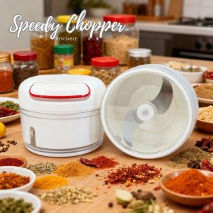 SPEEDY CHOPPER BLENDER TARIK Multifungsi dengan Tempat Bumbu Sekat dan Layar LCD - Warna Putih