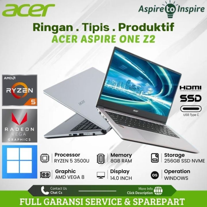 Acer Aspire One 14 Z2-493 AMD Ryzen 5, RAM 8GB, 256GB SSD, 14