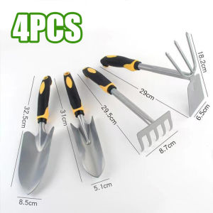 Garden Tool Set Heavy Duty Garden Trowels Cast Aluminum Garden Hand Shovels with Non Slip Rubber Grip Idea for Transplanting Weeding Digging Planting Shovel Rake Hoe Gardening Tools garden shovel
