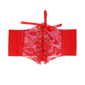 CHLOCH Slimming Body Lace Waist Belt High Elasticity External Wear Waistband Fashionable Retro Womens Wide Belts for Casual Wear And Special Occasions