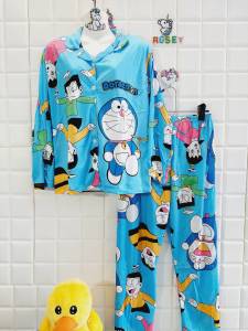 ชุดนอนผู้ใหญ่ แขนยาวขายาวผ้าคอตอน